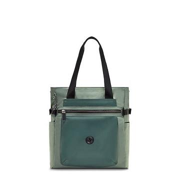 Kipling Faiza 15" Tote Bag Laptoptassen Groen | NL 1919EB